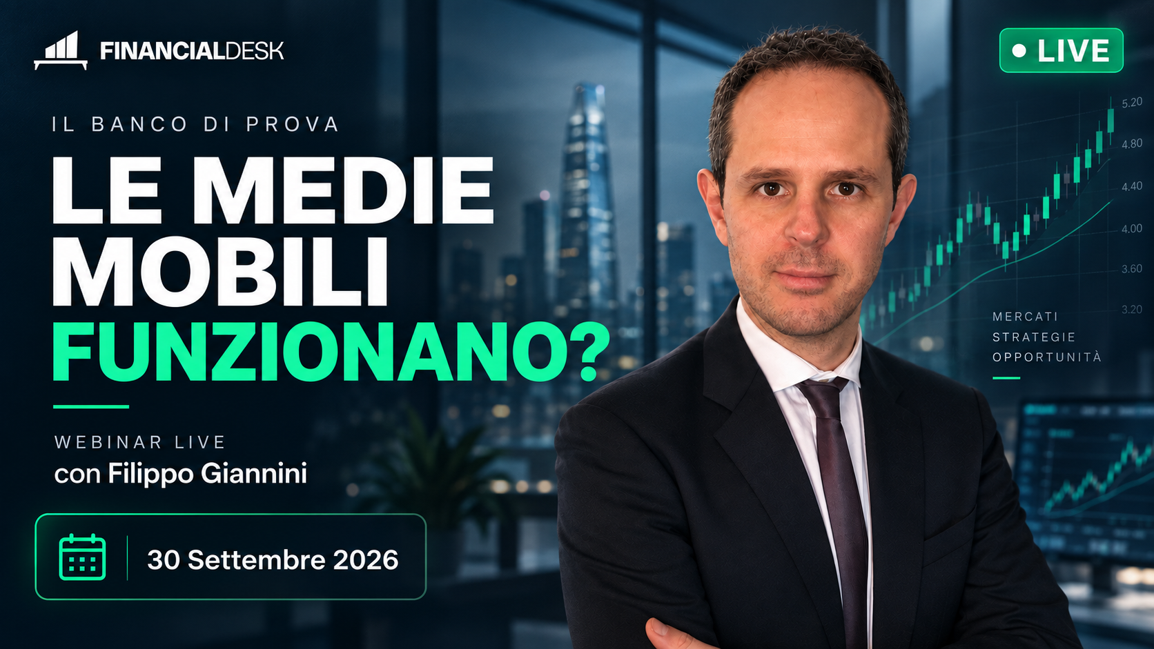 Filippo Giannini, locandina di «Le medie mobili funzionano?» di mercoledì 30 settembre