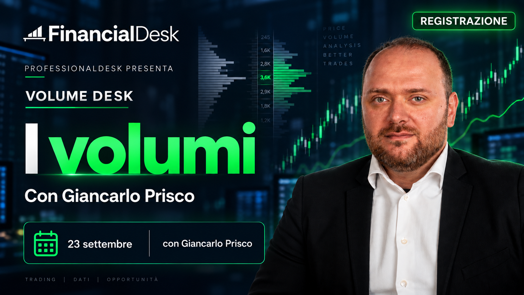 Giancarlo Prisco, locandina di «I volumi» di mercoledì 23 settembre